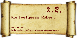 Körtvélyessy Róbert névjegykártya