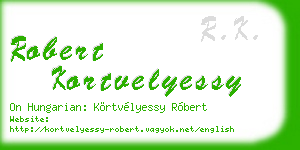 robert kortvelyessy business card